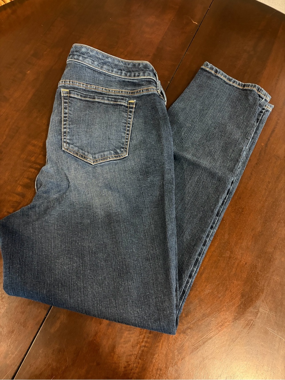torrid Straight-Leg Jeans in Dark Blue Denim